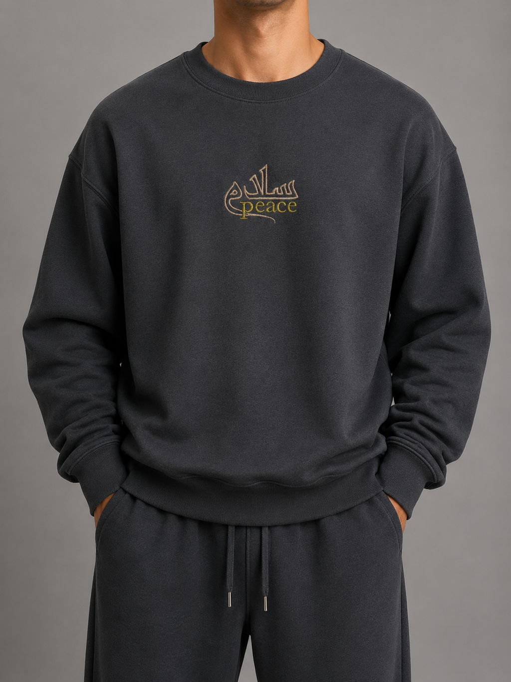 Graphite Crewneck - Peace