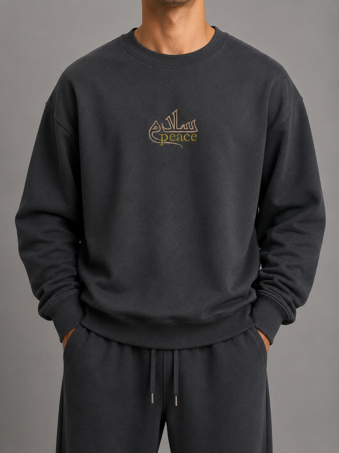 Graphite Crewneck - Peace