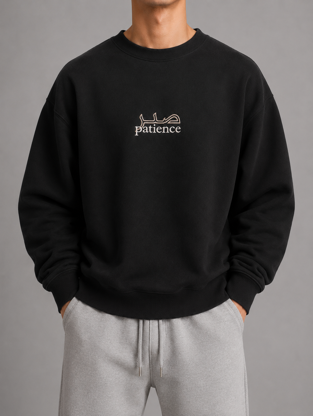 Black Ink Crewneck - Patience