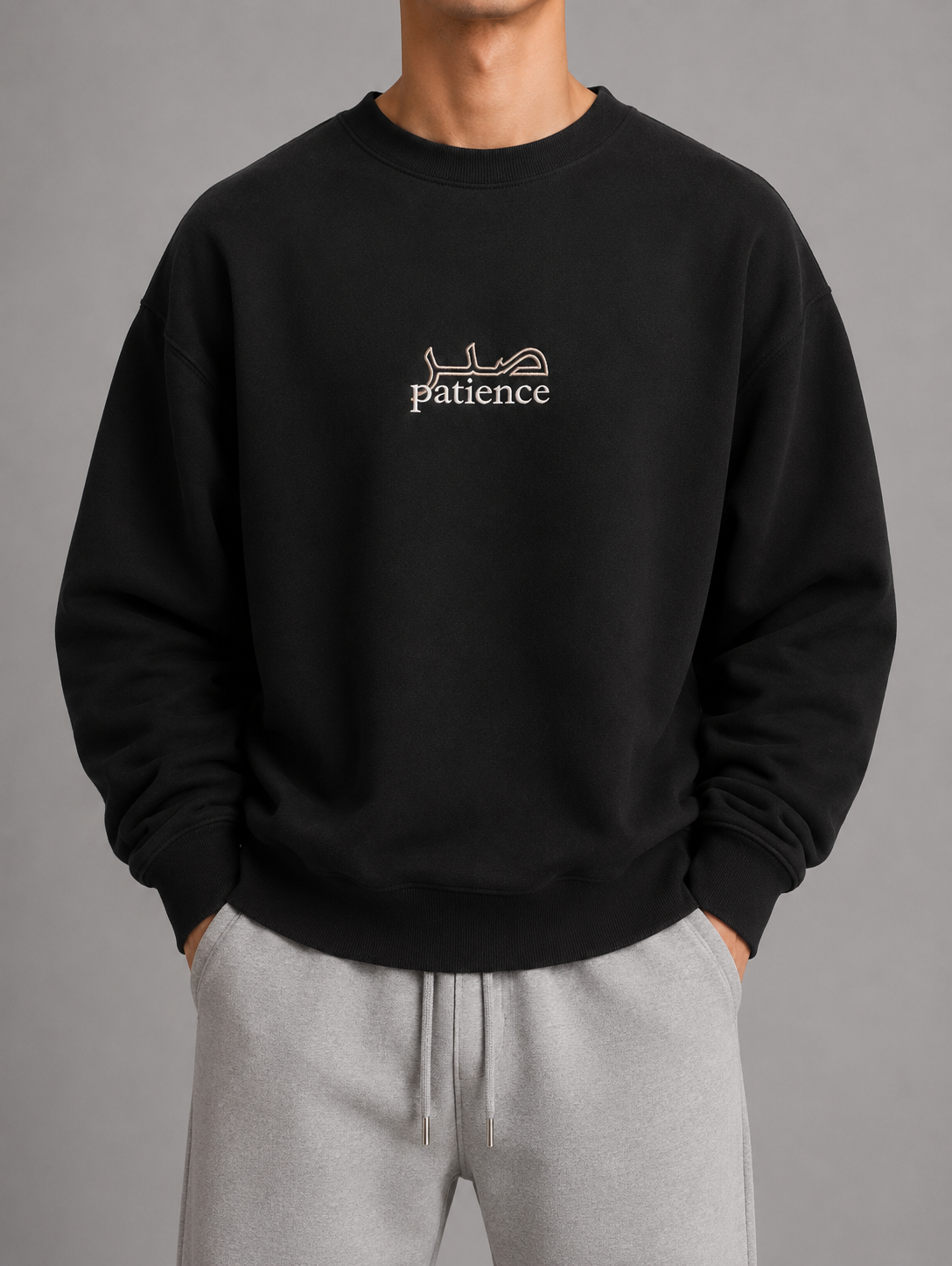 Black Ink Crewneck - Patience